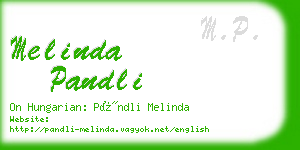 melinda pandli business card